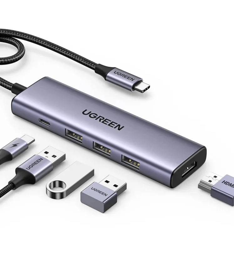 UGREEN USB C Hub 5-in-1, USB C Dock Adapter - HDMI 4K, USB C 100W Power Delivery, USB 3.0
